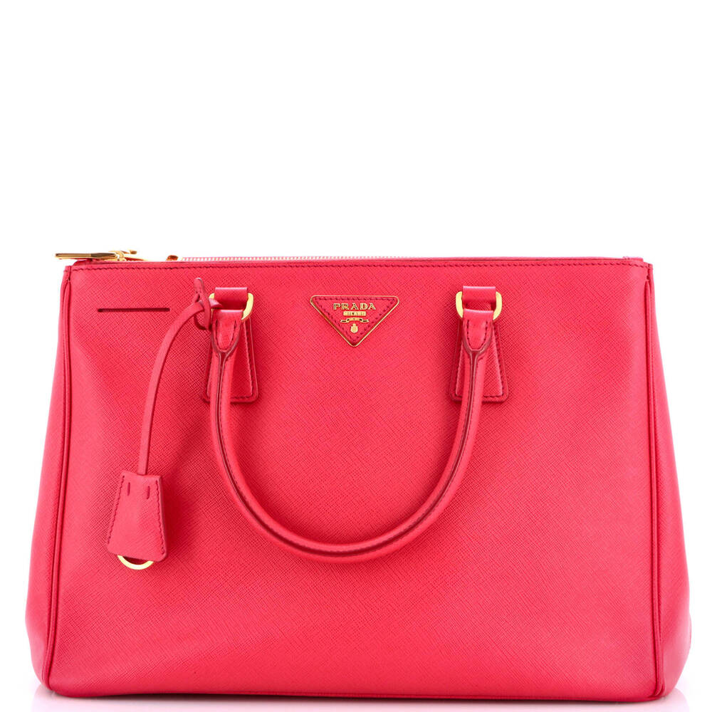 Prada Large Double Zip Lux Tote Saffiano Leather